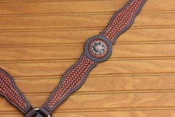 Scalloped, basket stamped two tone breastcollar